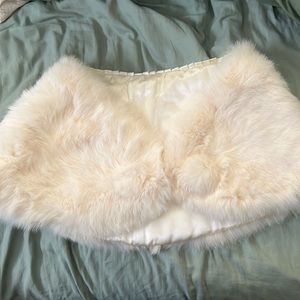 Vintage 1950’s off white rabbit fur cape